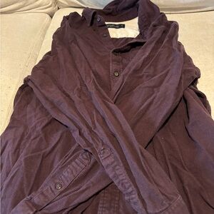 Abercrombie & Fitch Maroon Flannel Shirt